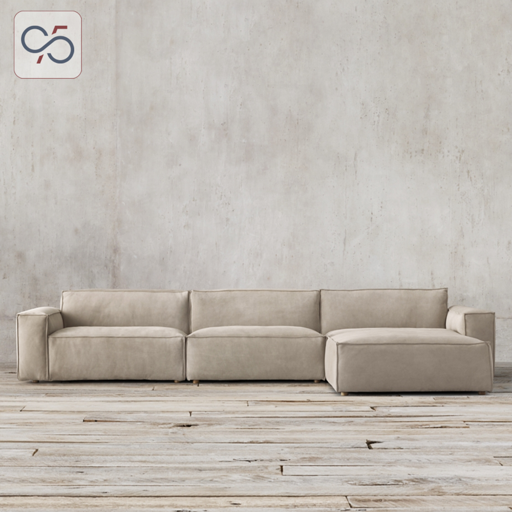 Sofa-góc-COMO-modular-bọc-vải-nỉ-phong-cách-ý-italia