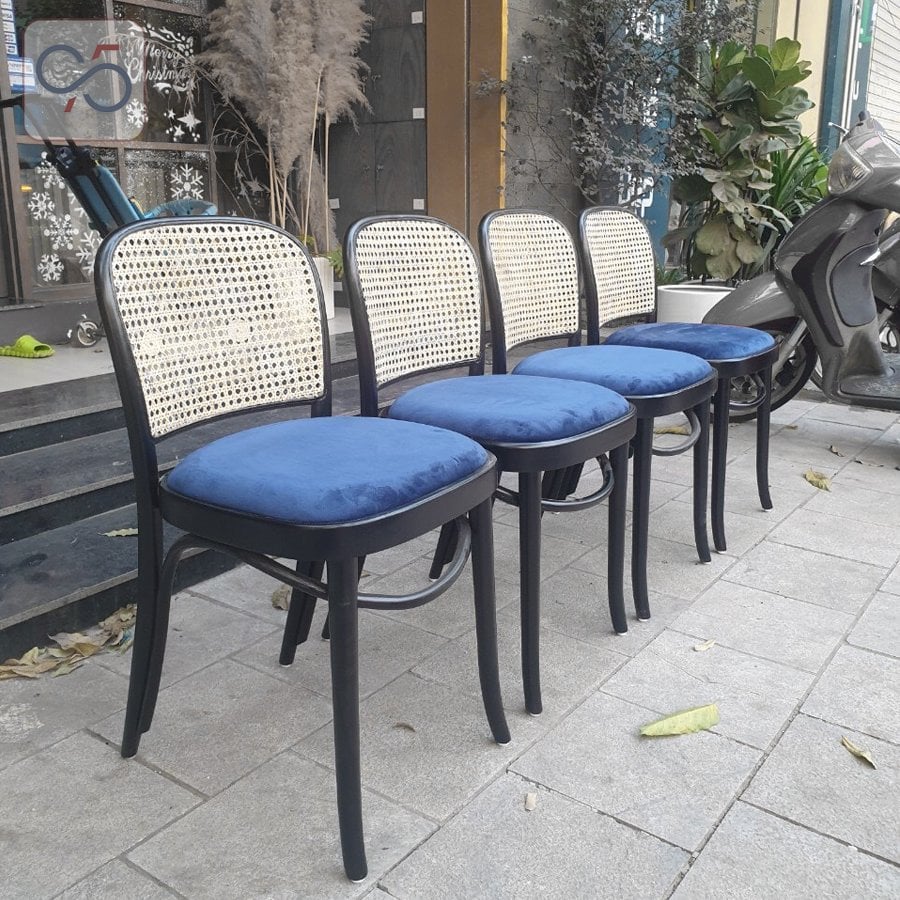 Ghế-ăn-cafe-gỗ-lưng-mây-Thonet-hoffmann-811