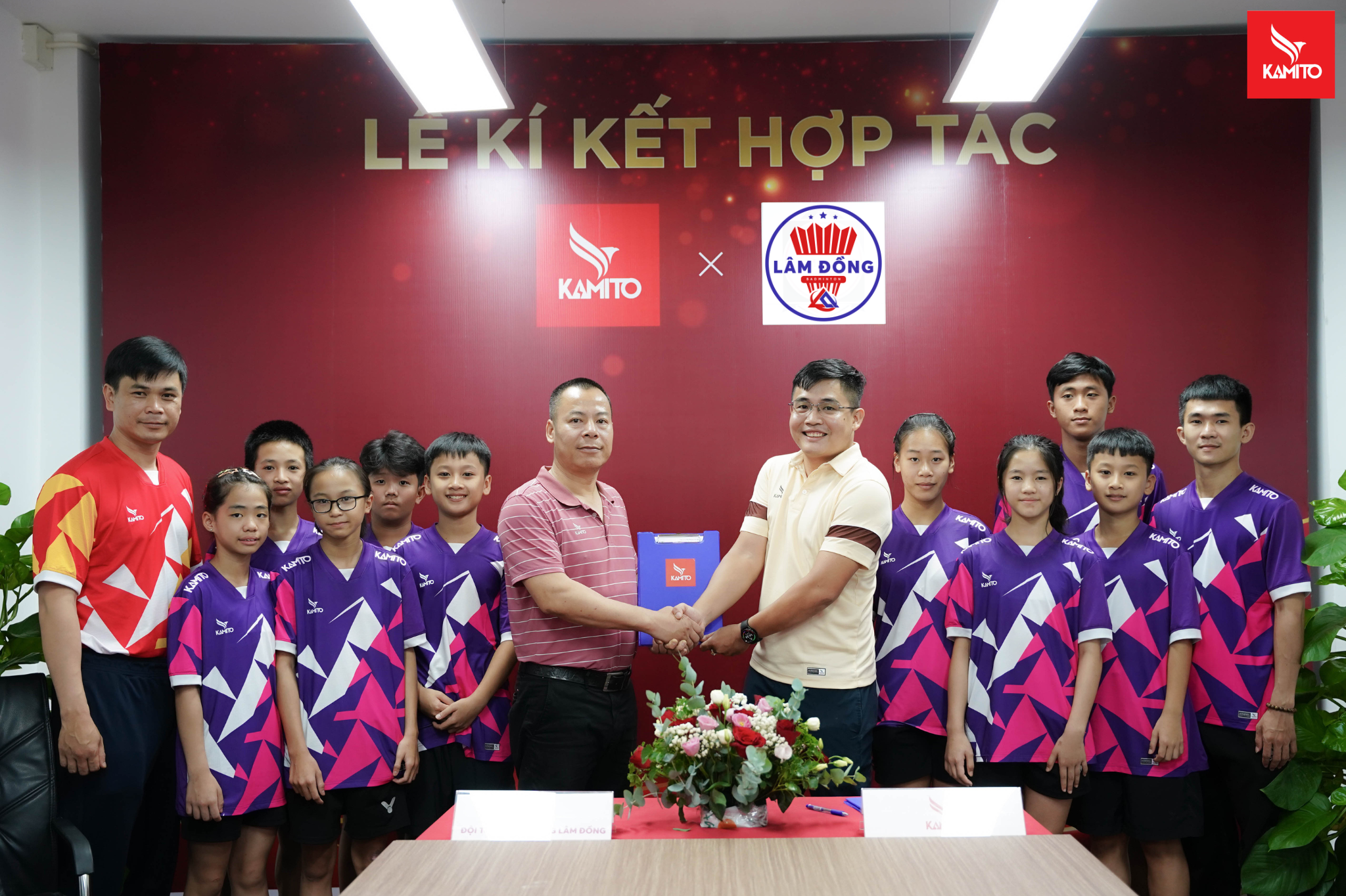 LỄ KÝ KẾT TÀI TRỢ GIỮA KAMITO VÀ ĐỘI TUYỂN CẦU LÔNG LÂM ĐỒNG