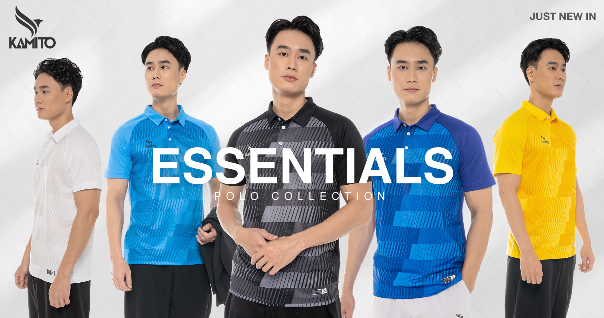 ÁO POLO THỂ THAO KAMITO ESSENTIALS - CO GIÃN - THOÁNG KHÍ - NĂNG ĐỘNG