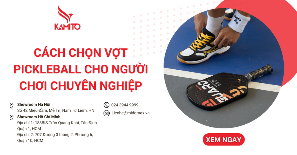 Cách chọn vợt pickleball cho người chơi chuyên nghiệp
