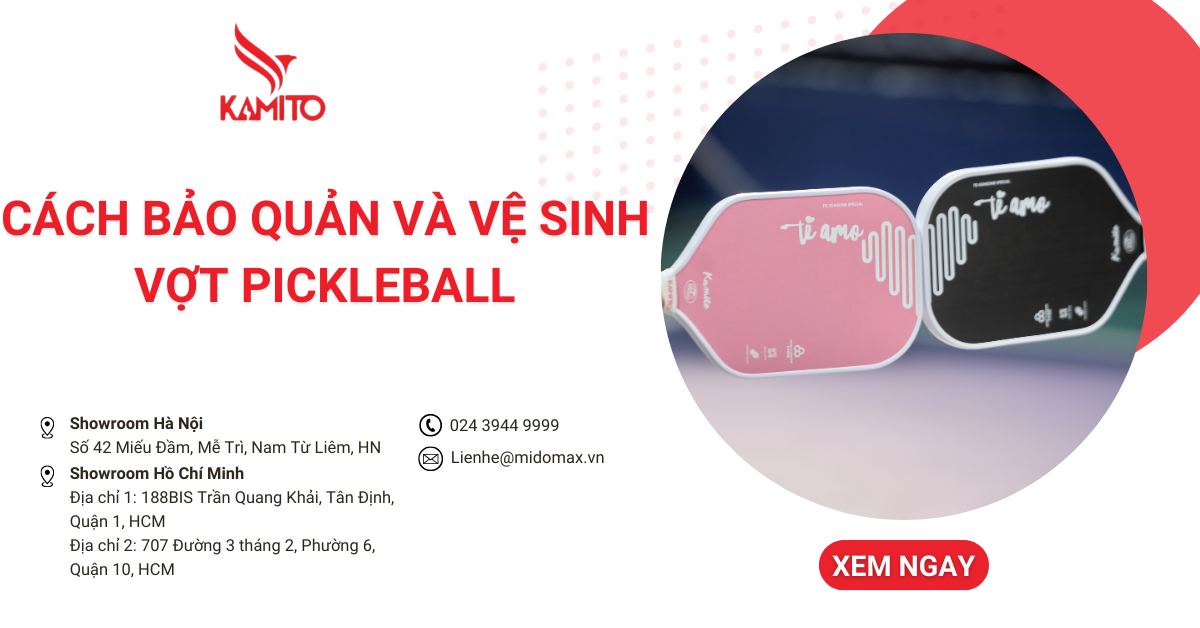 Cách bảo quản và vệ sinh vợt Pickleball đúng cách năm 2025