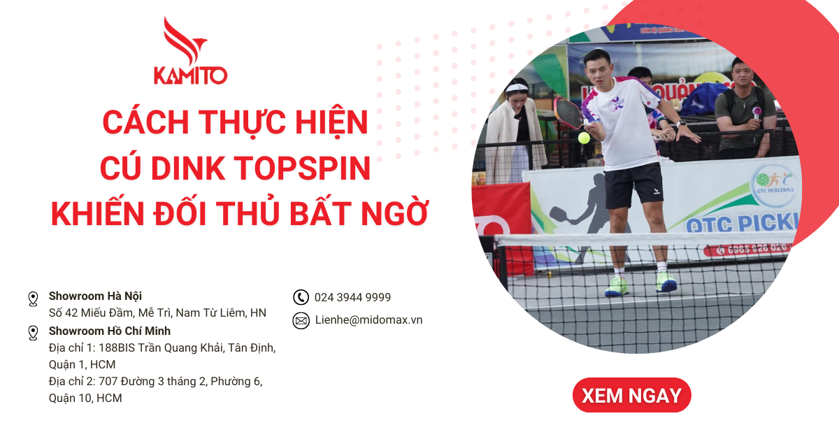 Cách thực hiện cú Dink Topspin trong Pickleball khiến đối thủ bất ngờ