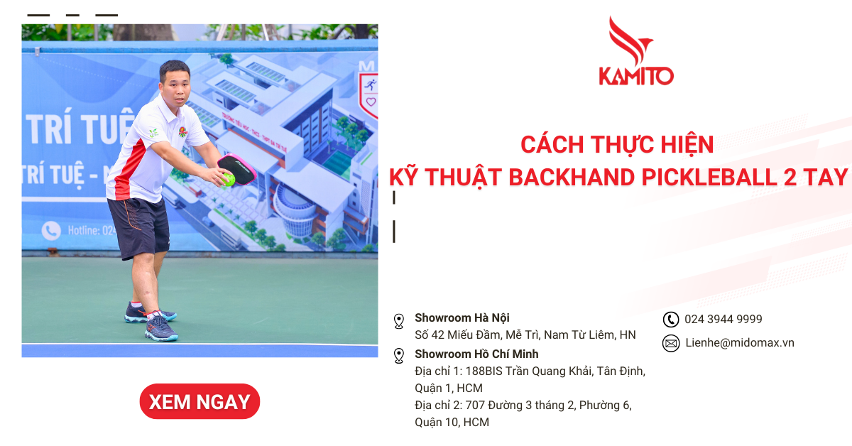 Cách thực hiện kỹ thuật Backhand Pickleball 2 tay đơn giản