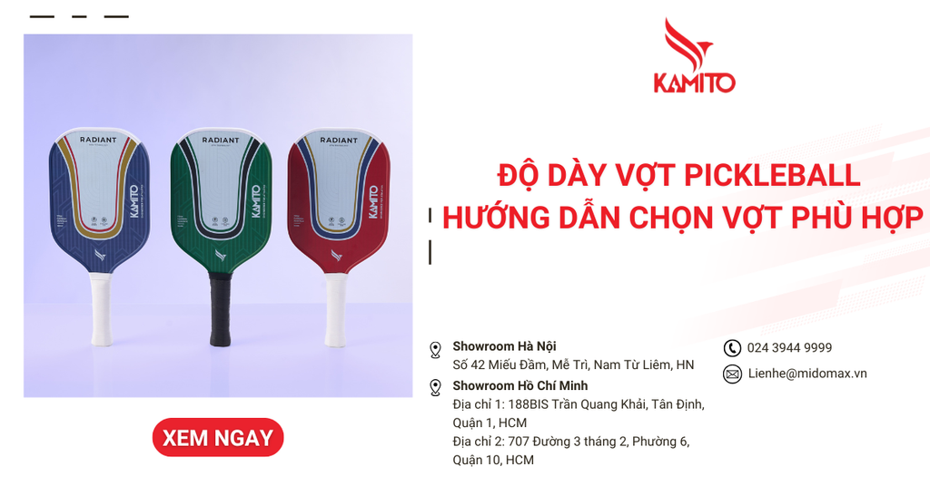 Chi tiết về độ dày vợt Pickleball và hướng dẫn lựa chọn vợt phù hợp