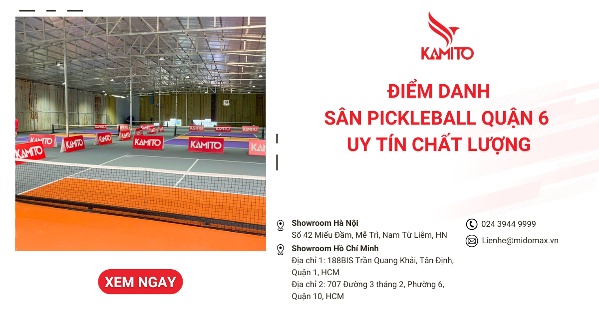 Điểm danh các sân pickleball quận 6 uy tín chất lượng
