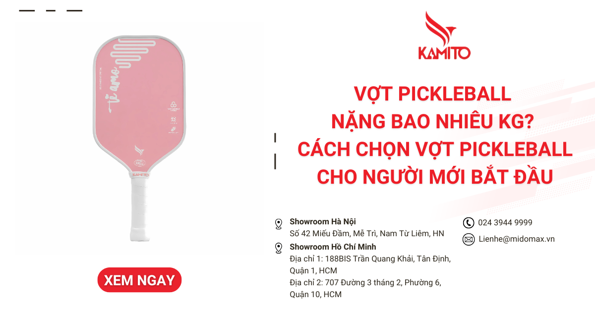 Vợt pickleball nặng bao nhiêu? Cách chọn vợt Pickleball cho người mới