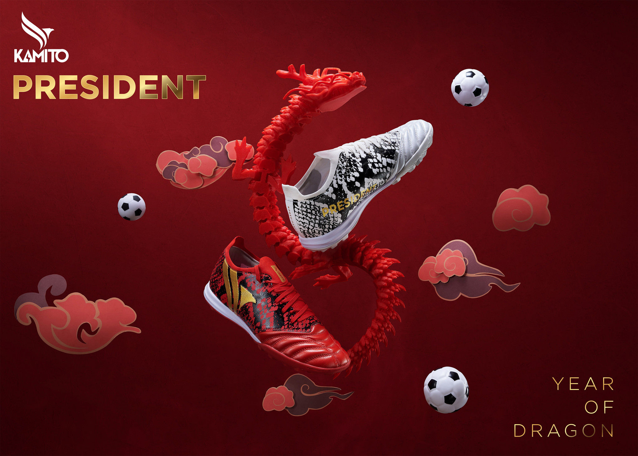 GIÀY BÓNG ĐÁ DA THẬT PRESIDENT - BẢN LĨNH ĐÔI CHÂN - LÀM CHỦ THẾ TRẬN