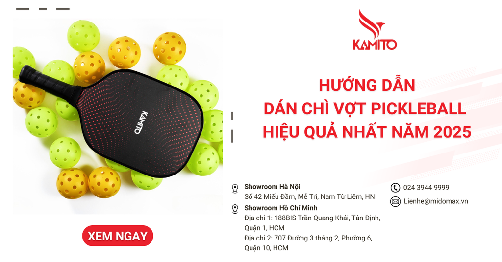 Hướng dẫn cách dán chì vợt Pickleball hiệu quả nhất năm 2025