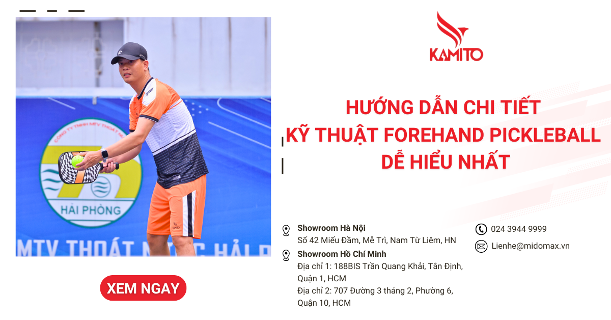 Hướng dẫn chi tiết kỹ thuật Forehand Pickleball dễ hiểu nhất