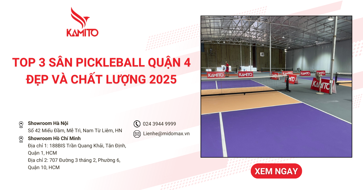Top 3 Sân Pickleball Quận 4 đẹp và chất lượng 2025