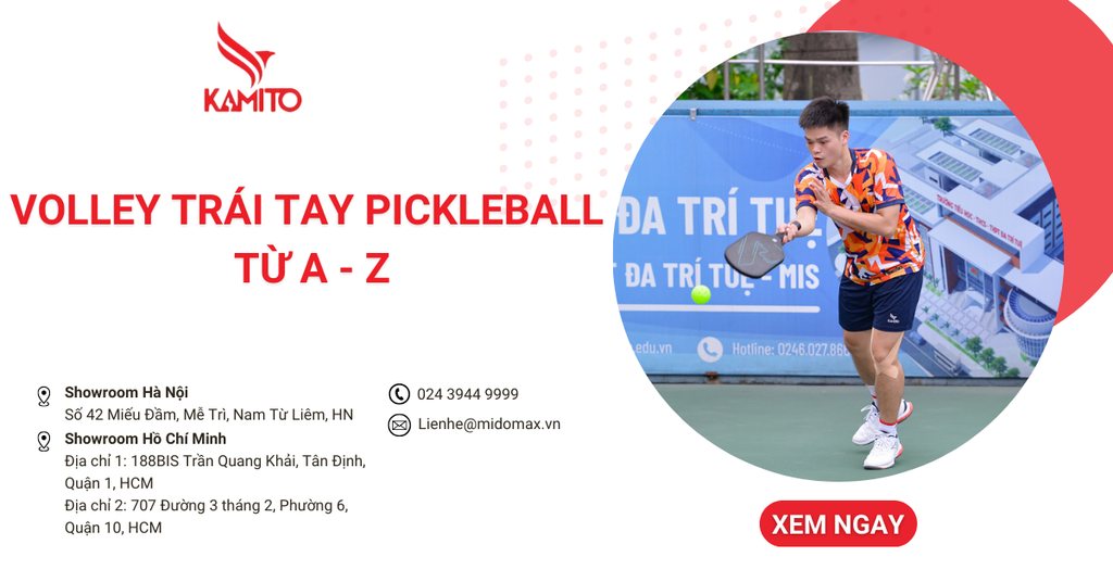 Nắm trọn kỹ thuật volley trái tay pickleball từ A - Z