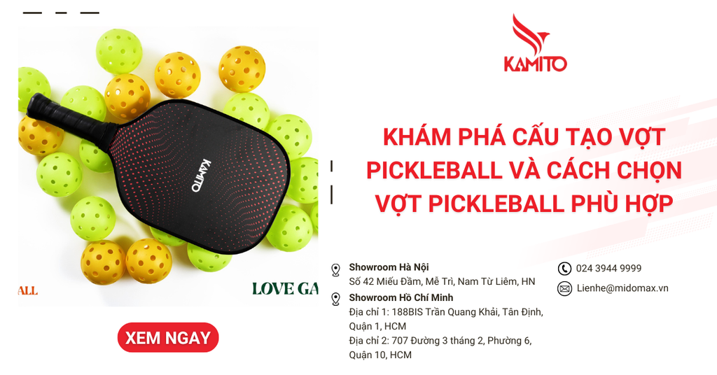 Khám phá cấu tạo vợt Pickleball và cách chọn vợt Pickleball phù hợp