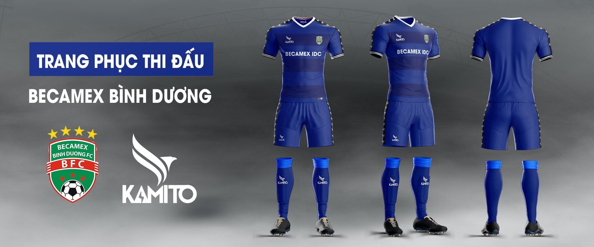 KAMITO CHÍNH THỨC LÀ NHÀ TÀI TRỢ TRANG PHỤC THI ĐẤU CHO BECAMEX BÌNH DƯƠNG