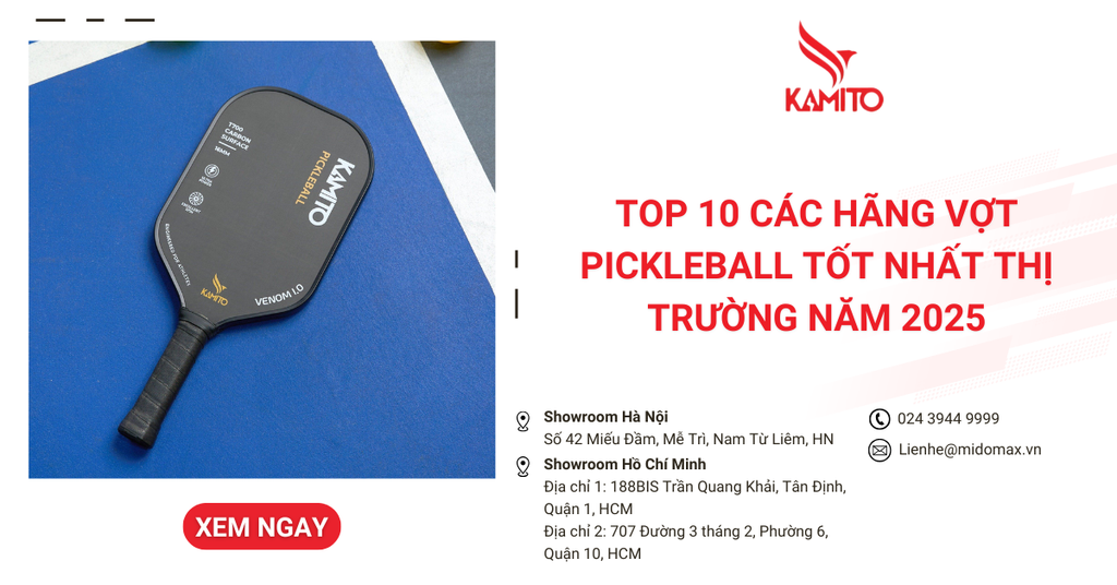 Top 10 các hãng vợt Pickleball uy tín nhất trên thị trường hiện nay
