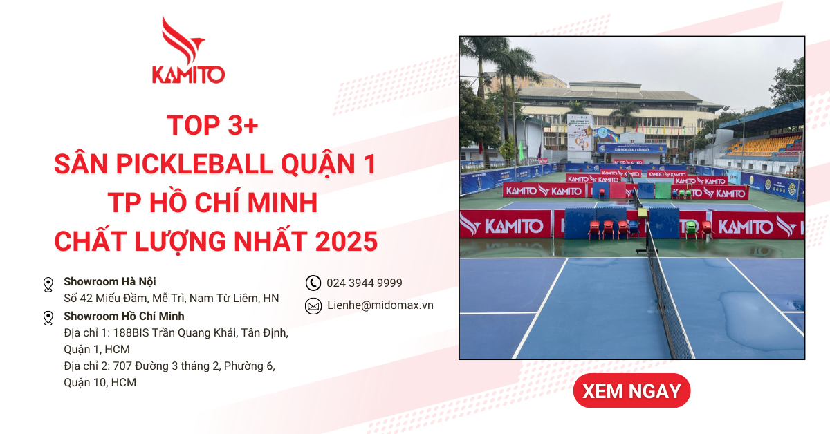 Top 3+ sân Pickleball Quận 1 TP Hồ Chí Minh chất lượng nhất 2025