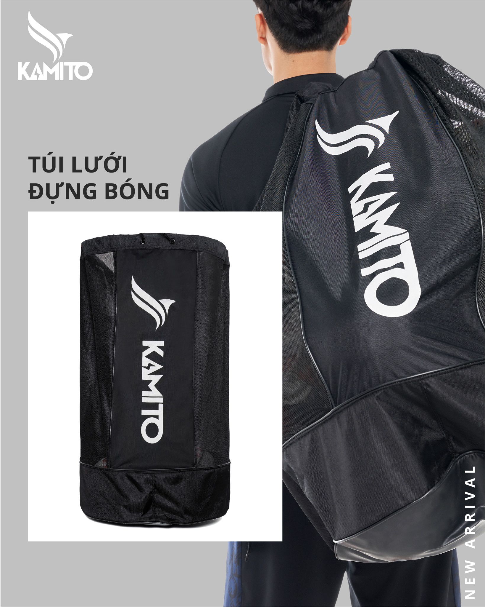 TÚI LƯỚI ĐỰNG BÓNG KAMITO – TRỢ THỦ ĐẮC LỰC CHO MỖI BUỔI TẬP