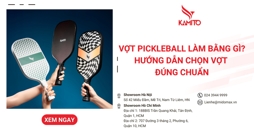 Vợt Pickleball làm bằng gì? Hướng dẫn chọn vợt đúng chuẩn