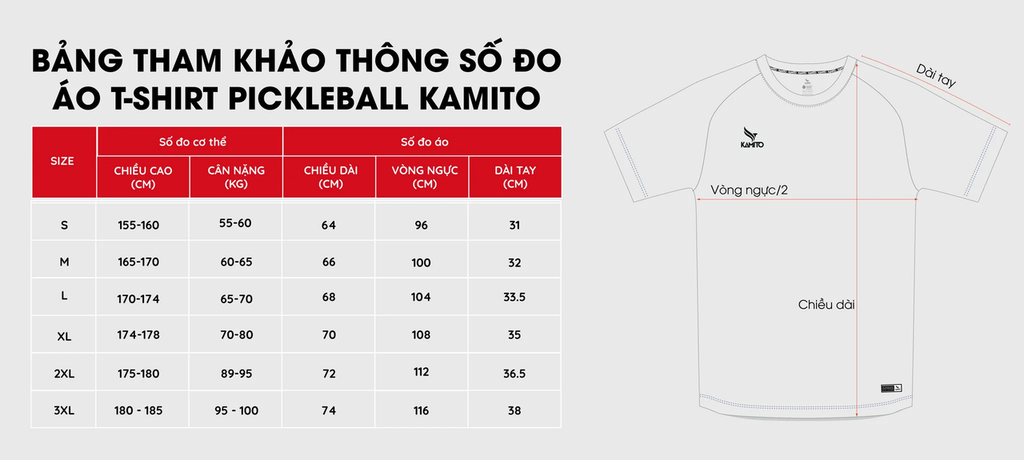 Áo T-Shirt Pickleball Kamito Peace Love chính hãng, thoáng mát