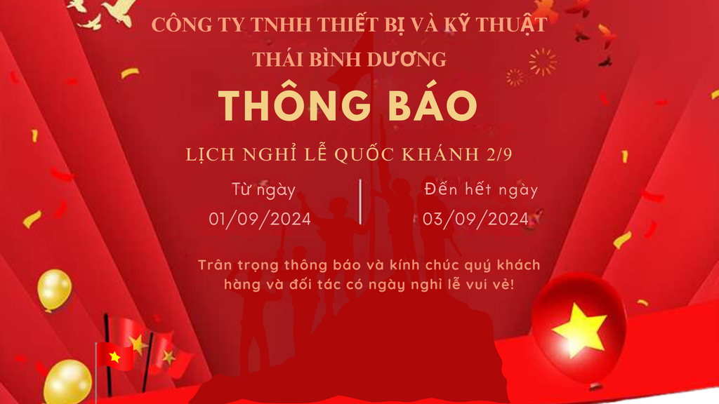 THÔNG BÁO NGHỈ LỄ QUỐC KHÁNH NGÀY 2/9/2024