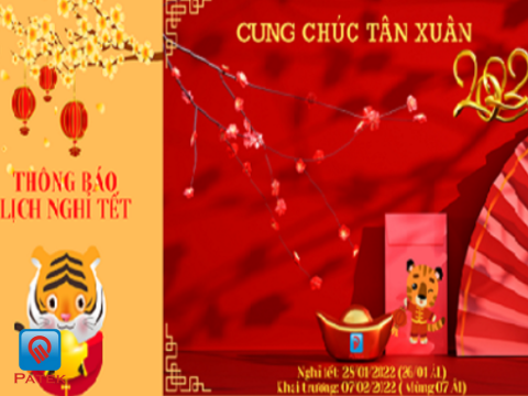 THÔNG BÁO LỊCH NGHỈ TẾT NGUYÊN ĐÁN 2022