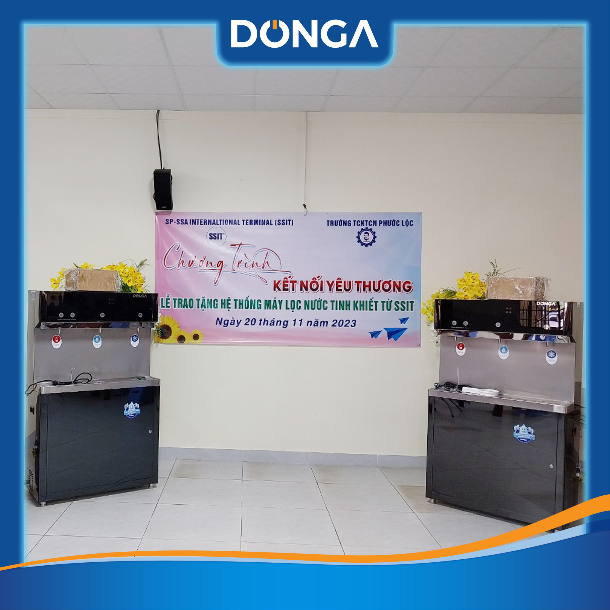 Cảng quốc tế SSIT tặng máy lọc nước DONGA