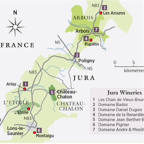Khám phá vùng rượu vang Jura, Pháp