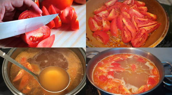 cà chua nấu nước