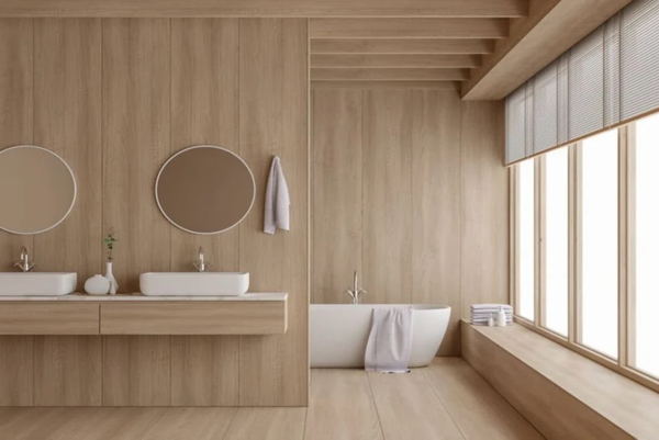 mẫu phòng tắm bằng gỗ
