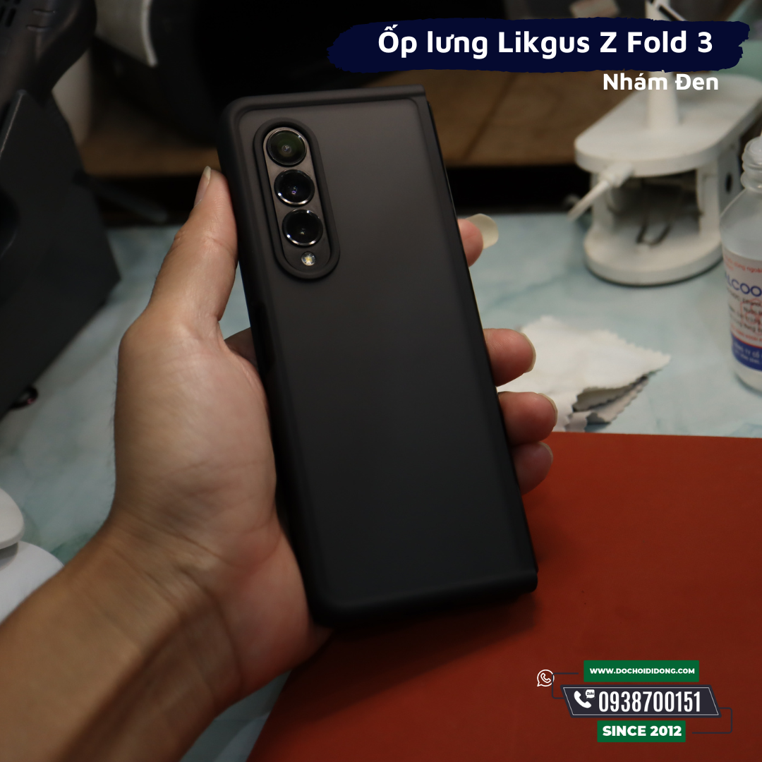 Ốp Lưng Samsung Galaxy Z Fold 3 Likgus Premium Classic Design Nhám Lưng Cứng Viền Dẻo Chống Sốc