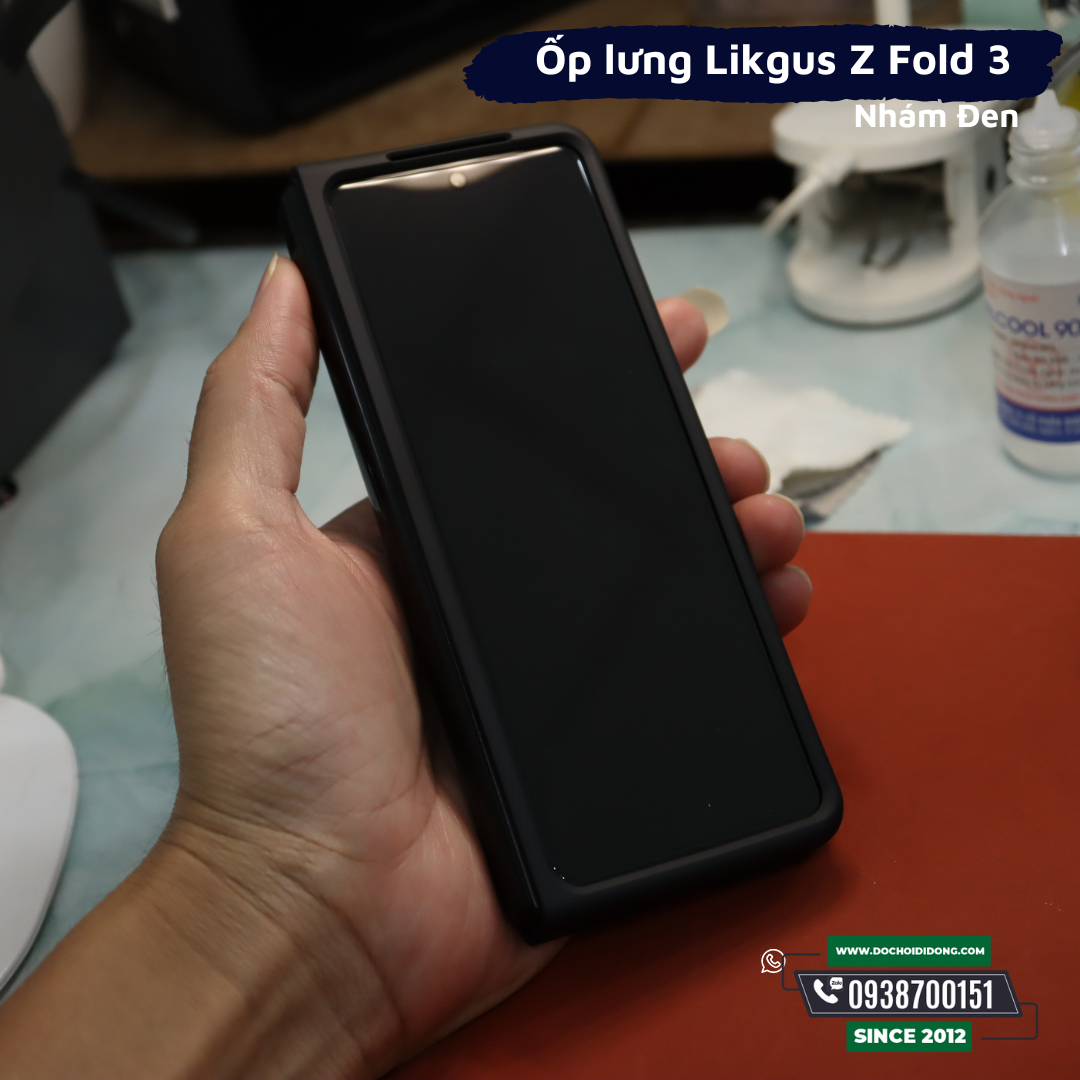 Ốp Lưng Samsung Galaxy Z Fold 3 Likgus Premium Classic Design Nhám Lưng Cứng Viền Dẻo Chống Sốc