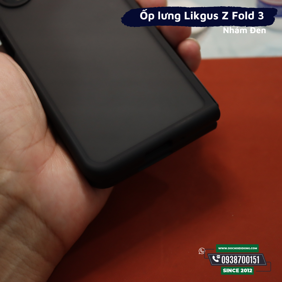 Ốp Lưng Samsung Galaxy Z Fold 3 Likgus Premium Classic Design Nhám Lưng Cứng Viền Dẻo Chống Sốc