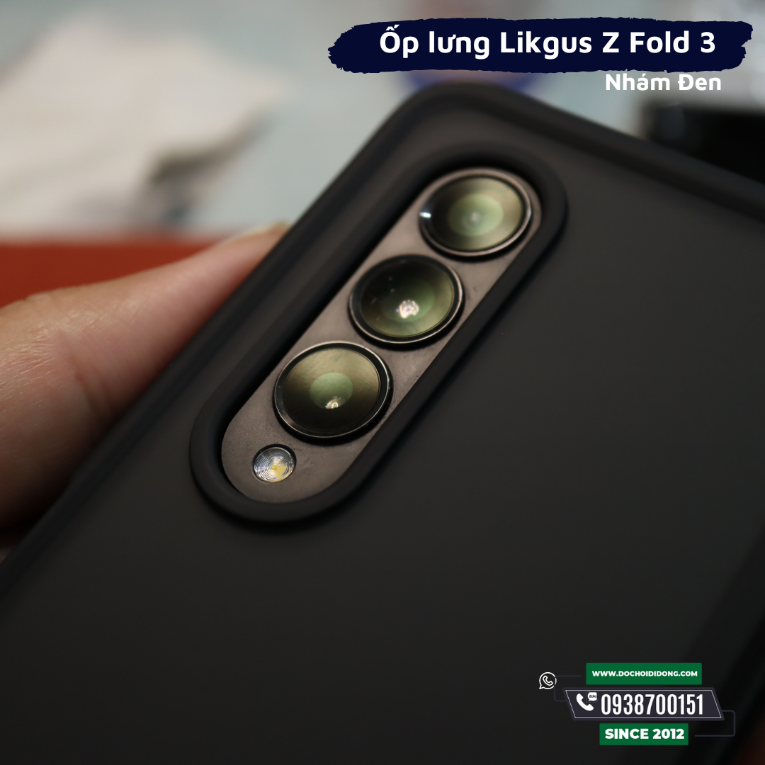 Ốp Lưng Samsung Galaxy Z Fold 3 Likgus Premium Classic Design Nhám Lưng Cứng Viền Dẻo Chống Sốc
