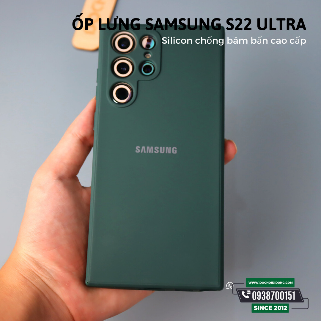 Ốp Lưng Samsung S22 Ultra Silicon Chống Bẩn Cao Cấp