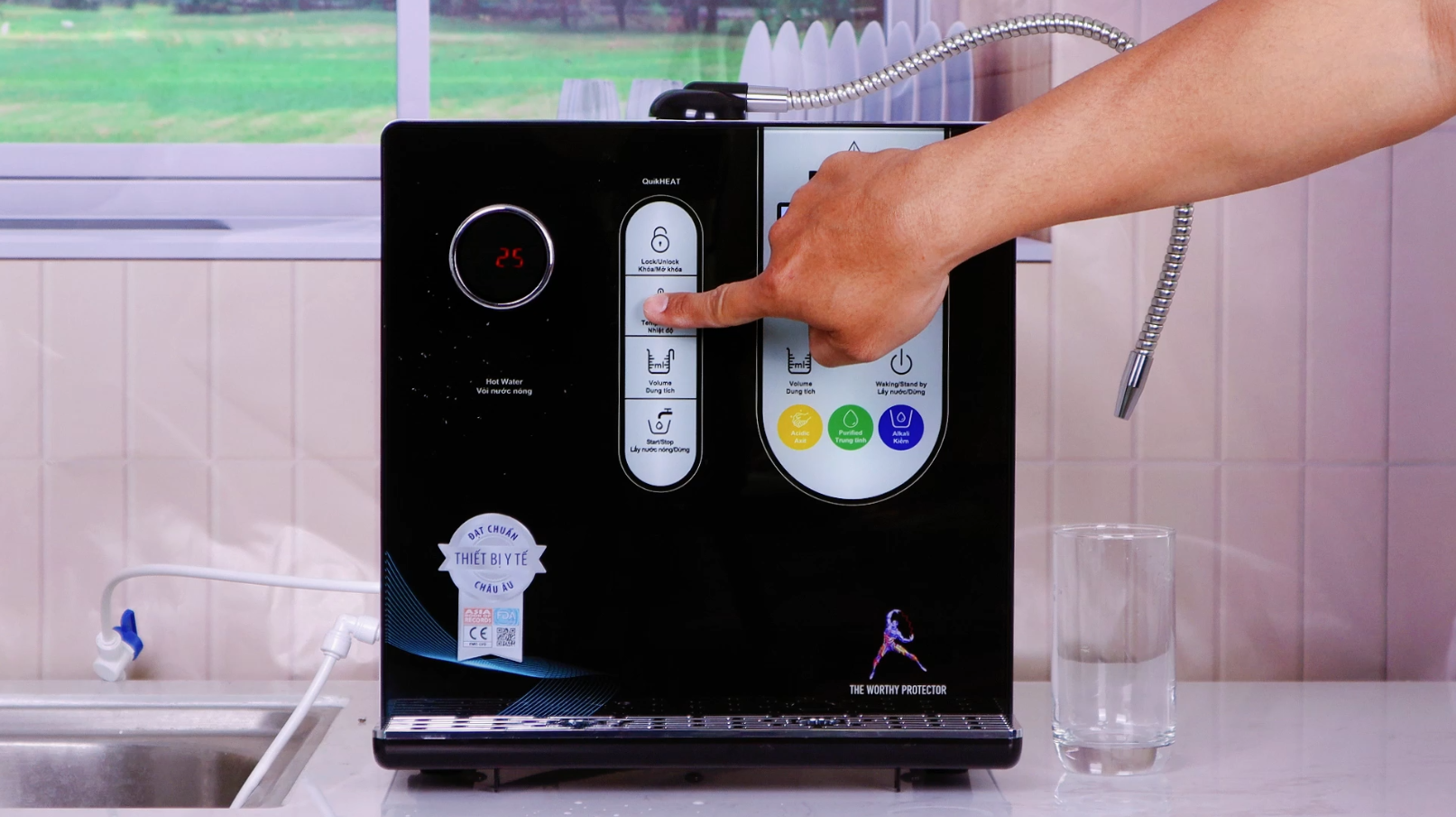 Hướng dẫn kích hoạt chức năng nước nóng thông minh trên máy lọc nước điện giải ion kiềm ROBOT