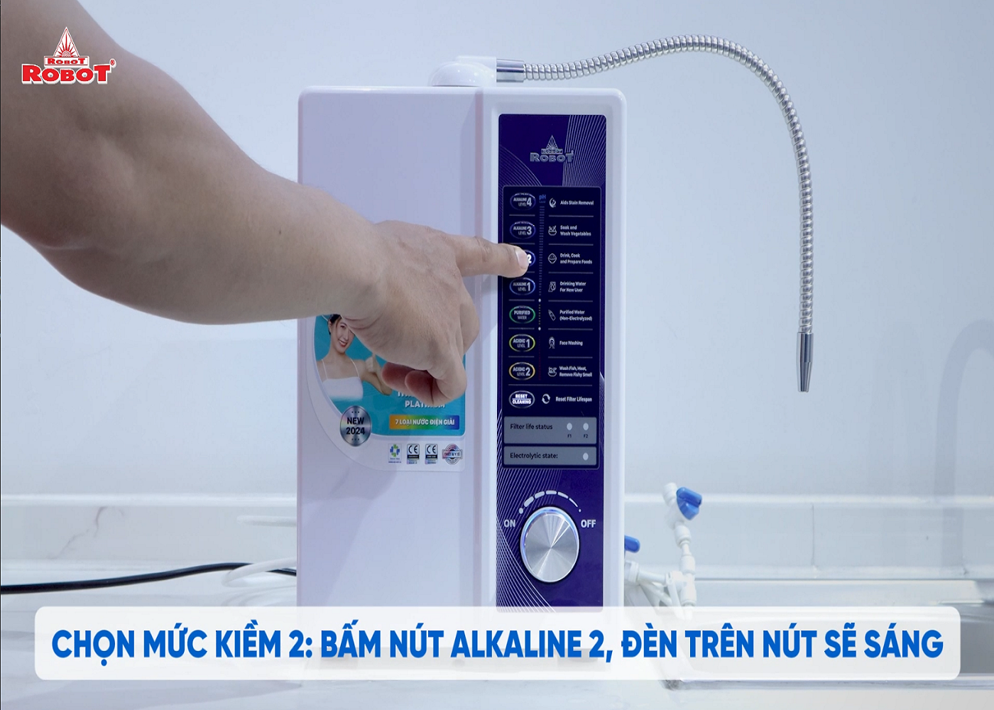 Hướng dẫn lắp đặt & sử dụng Máy lọc nước điện giải ion kiềm ROBOT ionMega