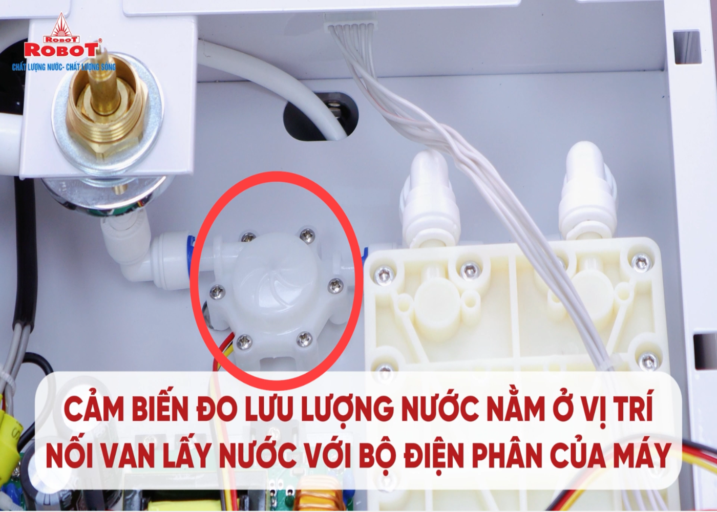 Hướng dẫn thay thế cảm biến đo lưu lượng nước Máy lọc nước điện giải ion kiềm ROBOT ionMega