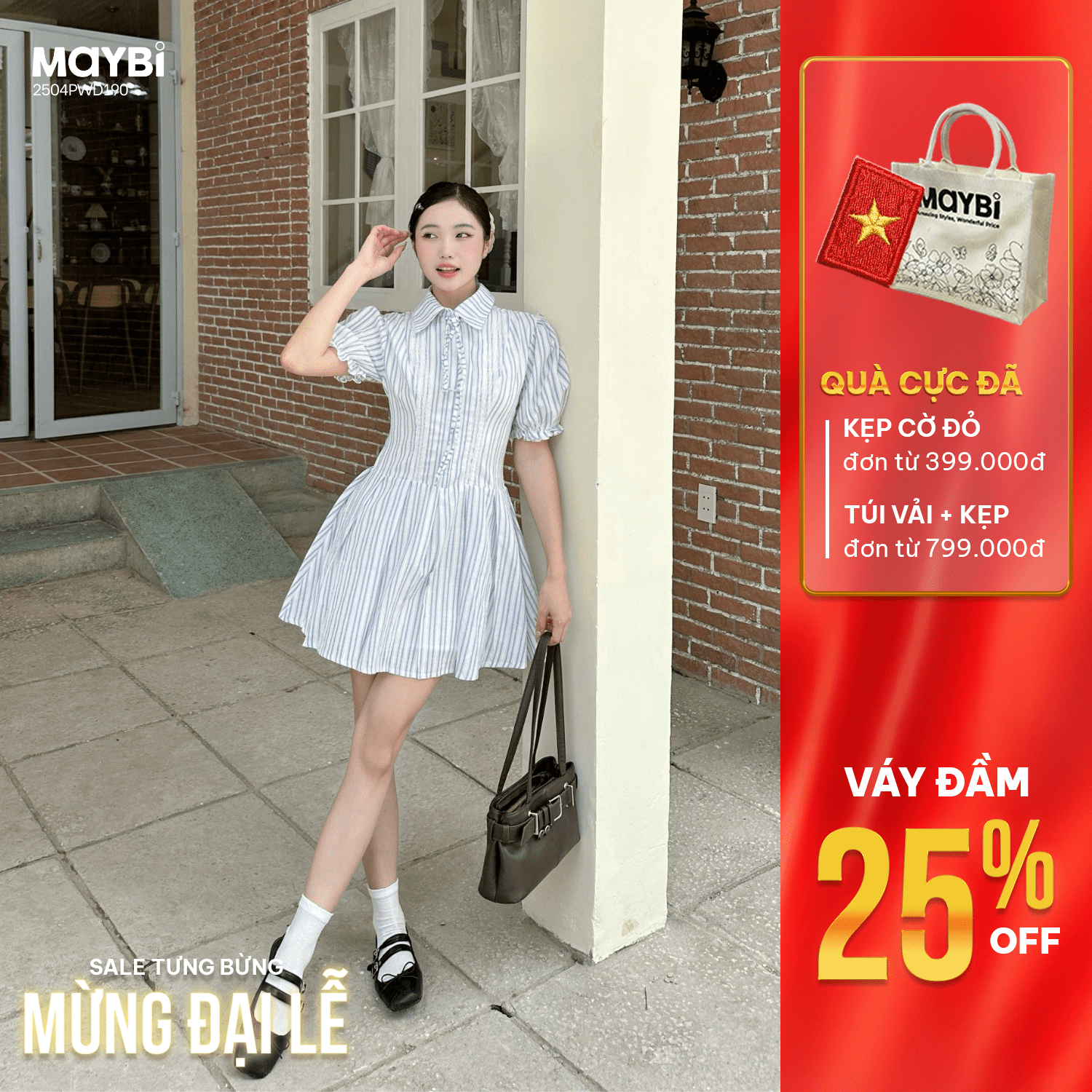 Váy đầm công sở Maybi giảm 25% trong khuyến mãi Quốc Khánh 02/09