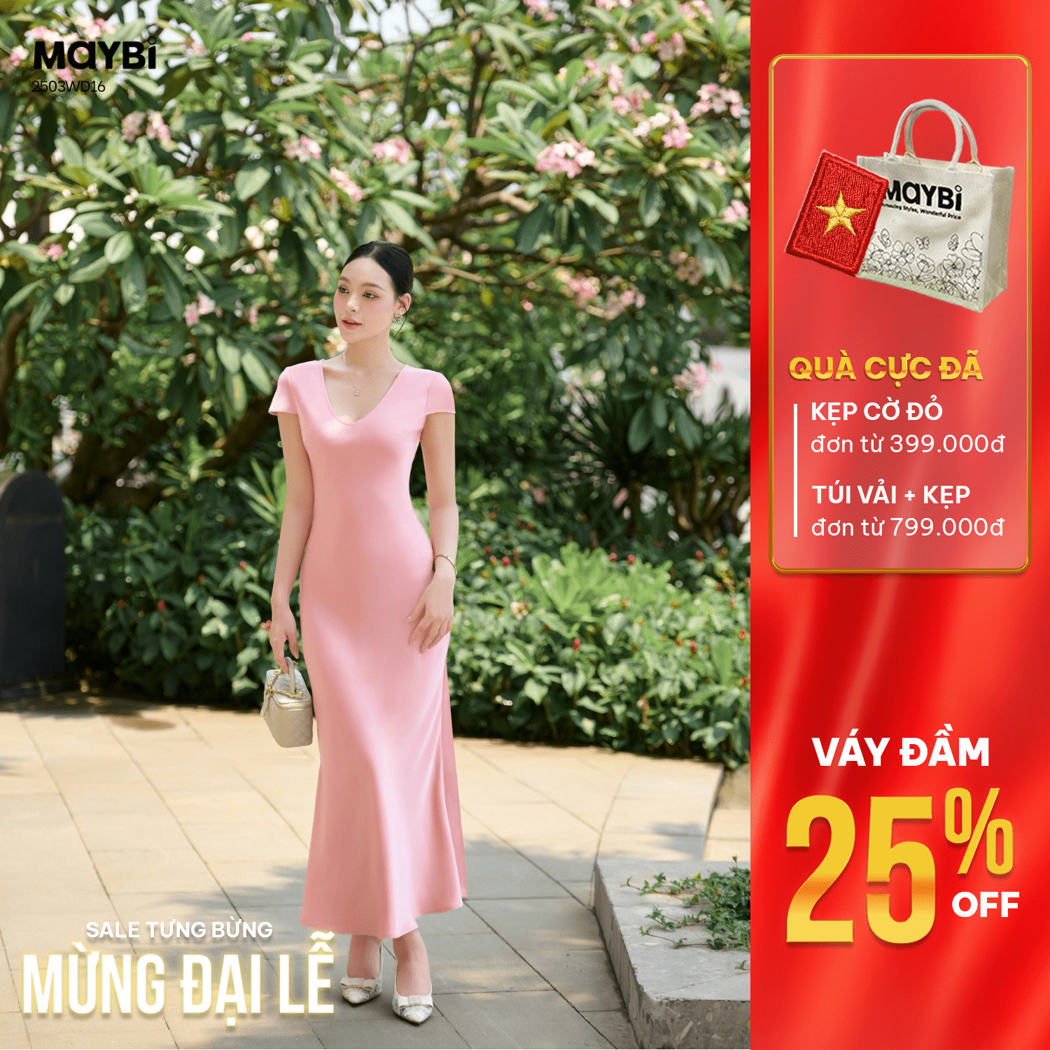 Váy đầm công sở Maybi giảm 25% trong khuyến mãi Quốc Khánh 02/09