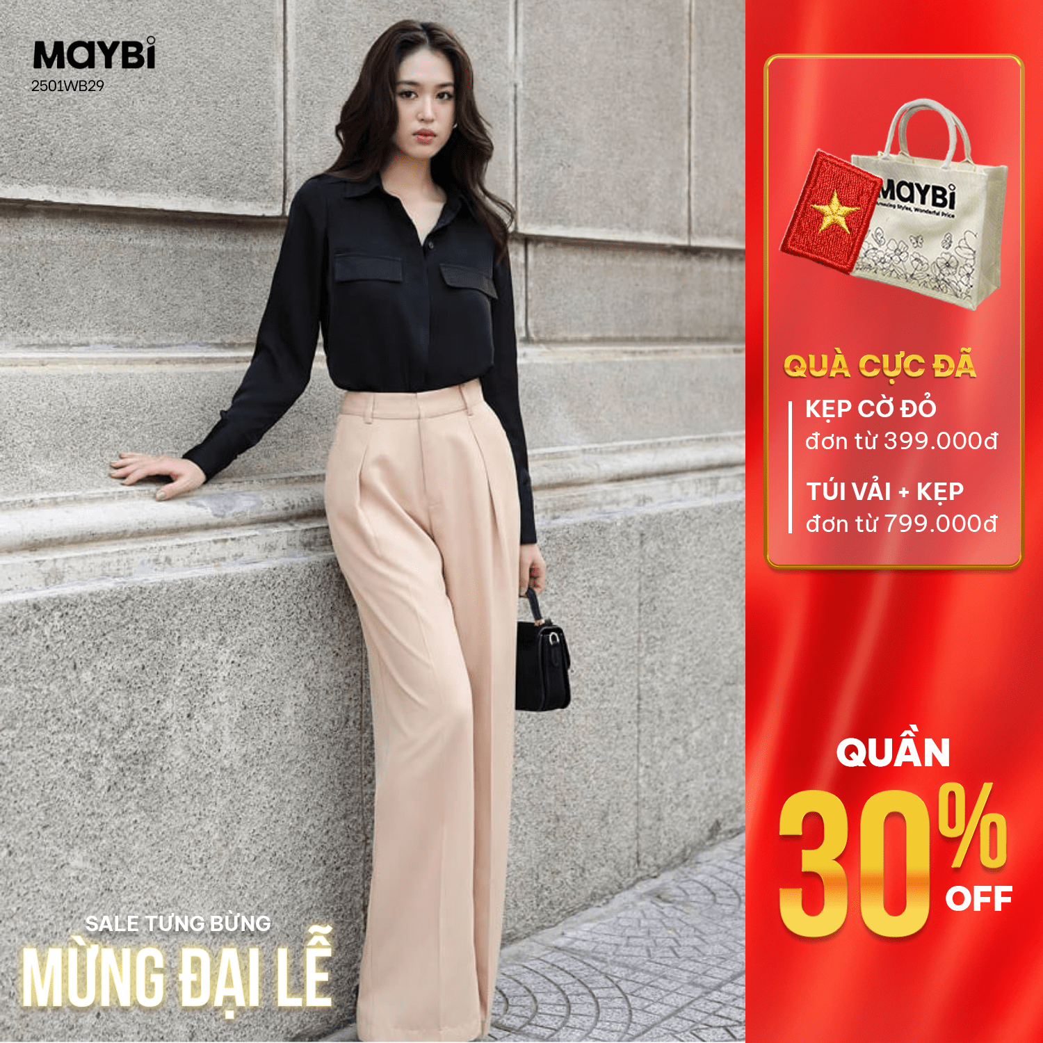 Quần jean, quần dài Maybi sale Quốc Khánh giảm 30%