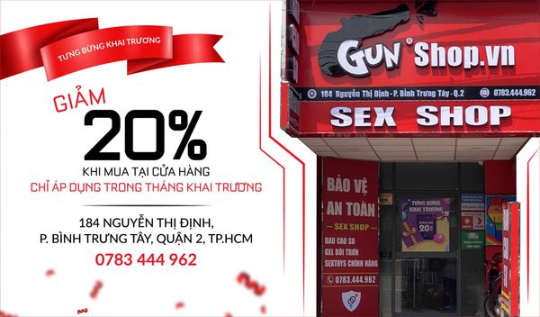 TƯNG BỪNG KHAI TRƯƠNG - CỬA HÀNG GUNSHOP TẠI QUẬN 2 TP.HCM