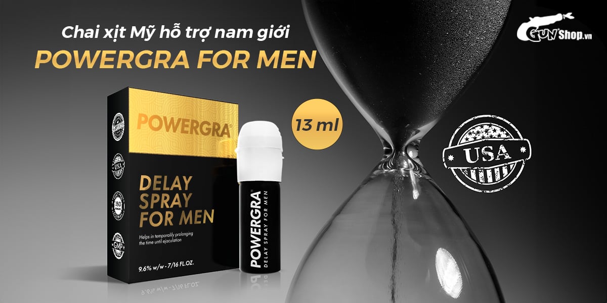 Chai xịt Mỹ Powergra Delay Spray For Men kéo dài thời gian chính hãng tại Gunshop