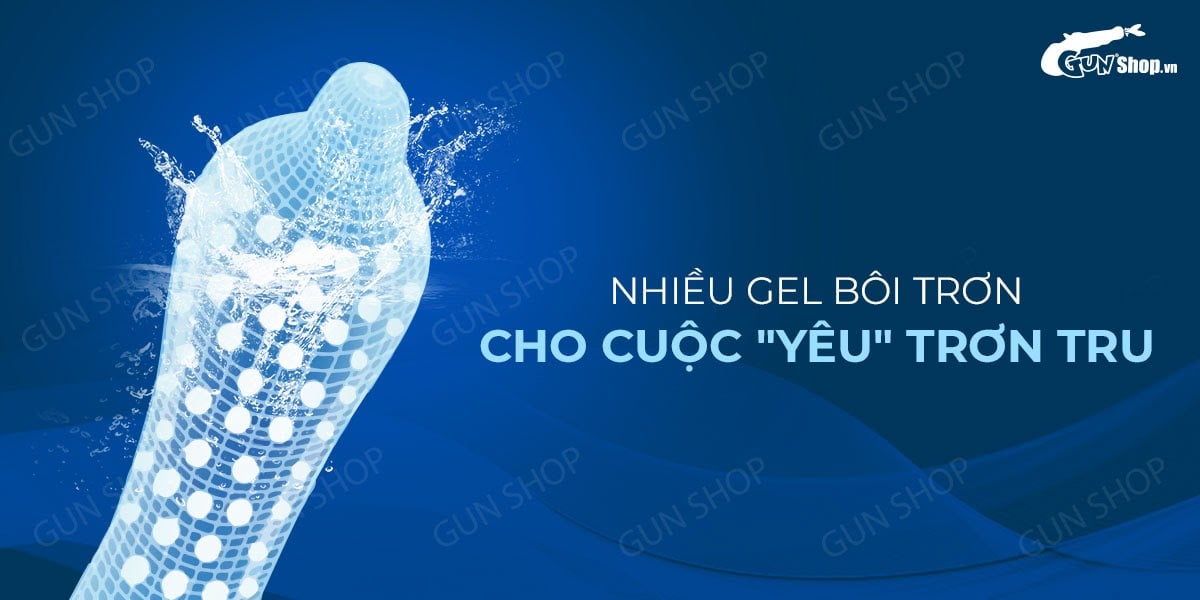 Bao cao su Muaisi Xanh - Nhiều gel, gai li ti - Hộp 10 cái