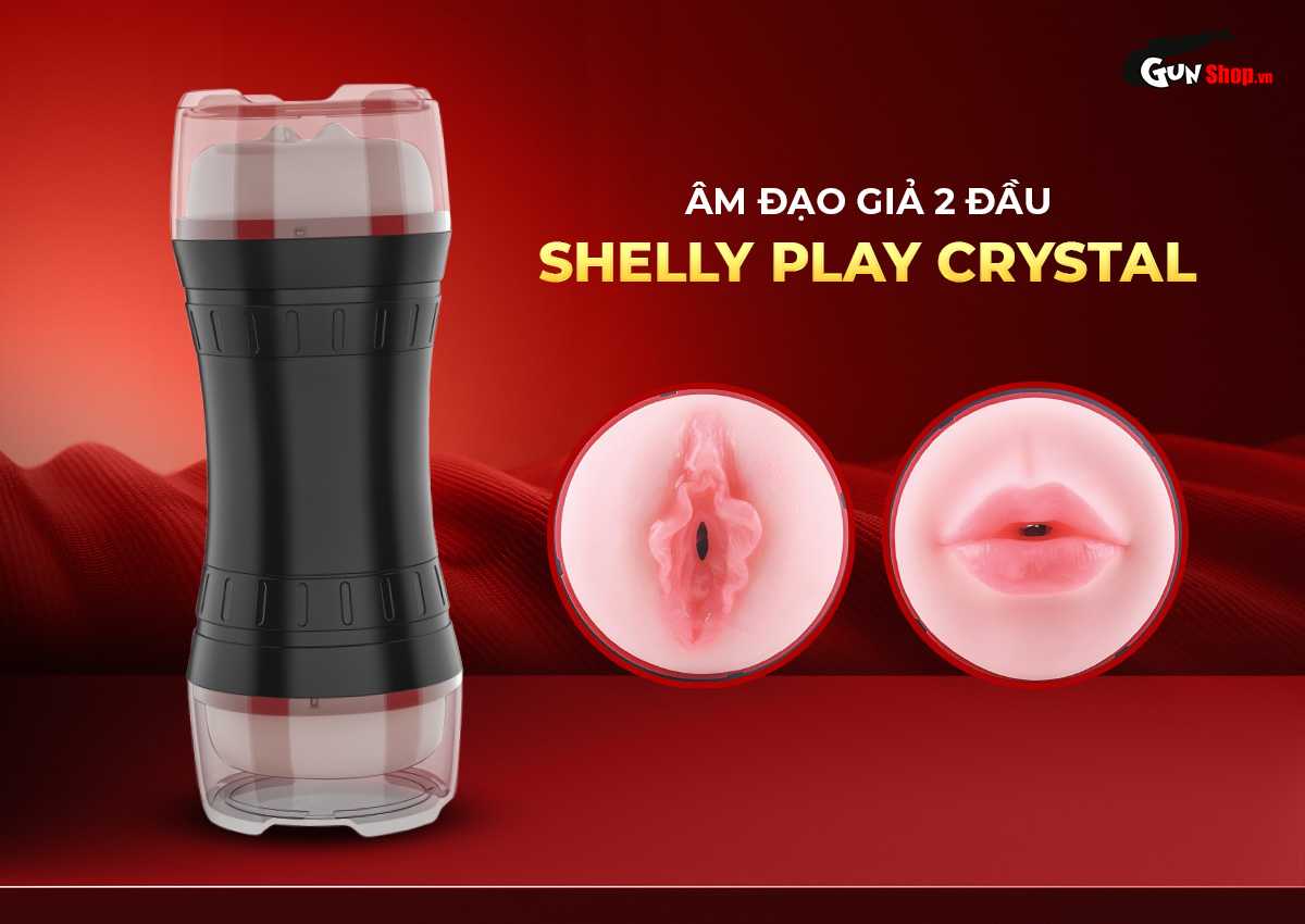 Âm đạo giả 2 đầu Shelly Play Crystal chính hãng tại Gunshop