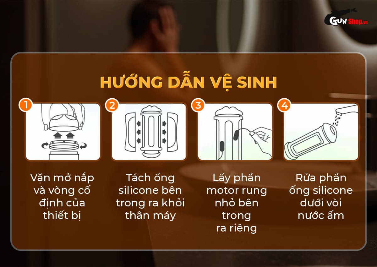 Hướng dẫn vệ sinh âm đạo giả Shelly Play Flux