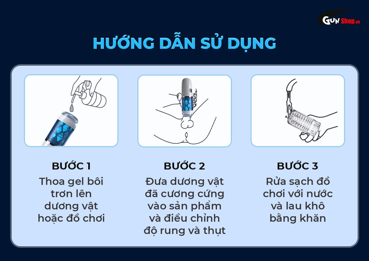Hướng dẫn sử dụng âm đạo giả rung thụt tự động Shelly Play Sela