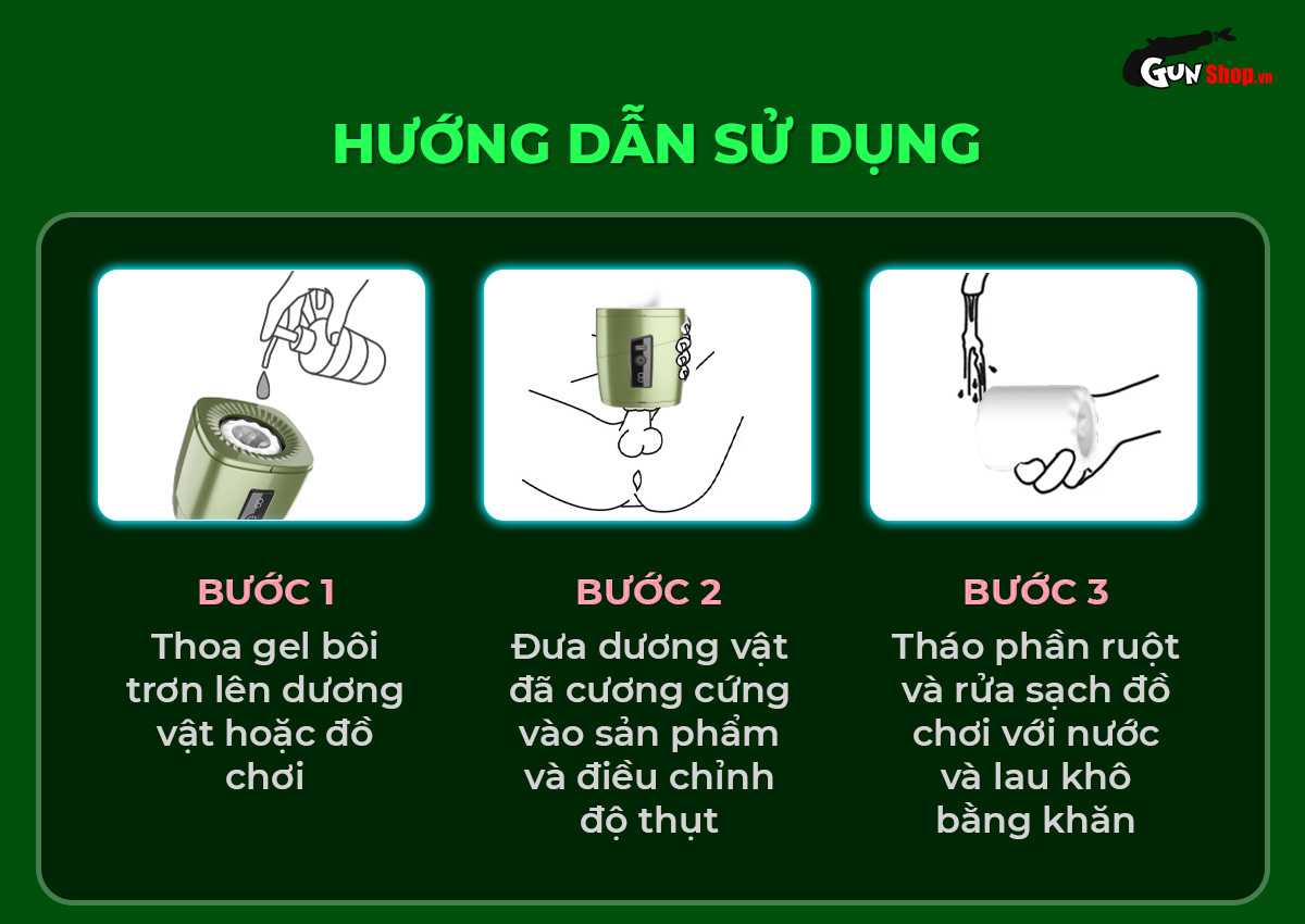 Hướng dẫn sử dụng âm đạo giả Shelly Play Velveta