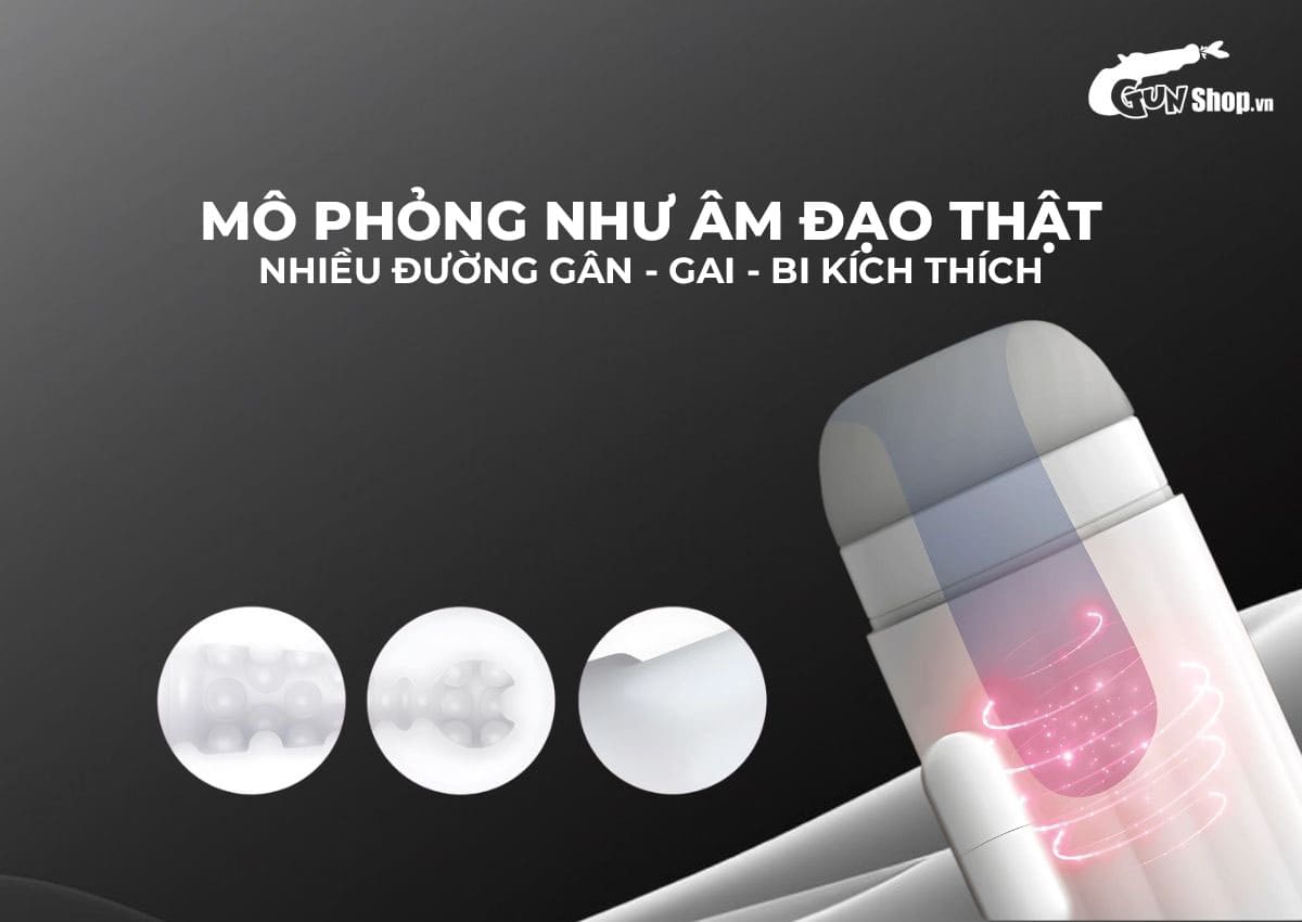 Âm đạo giả Svakom Sam Neo Trắng cao cấp tại Gunshop