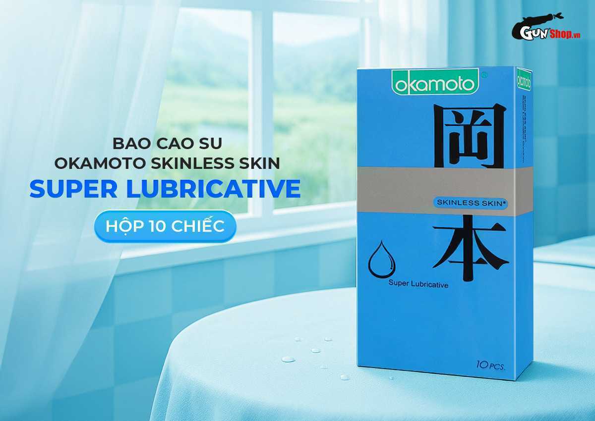 Bao cao su Okamoto Skinless Skin Super Lubricative chính hãng tại Gunshop