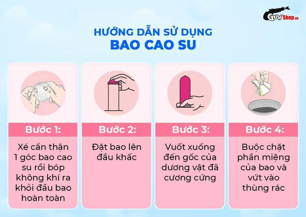 Hướng dẫn cách sử dụng Bao cao su Okamoto Skinless Skin Super Lubricative
